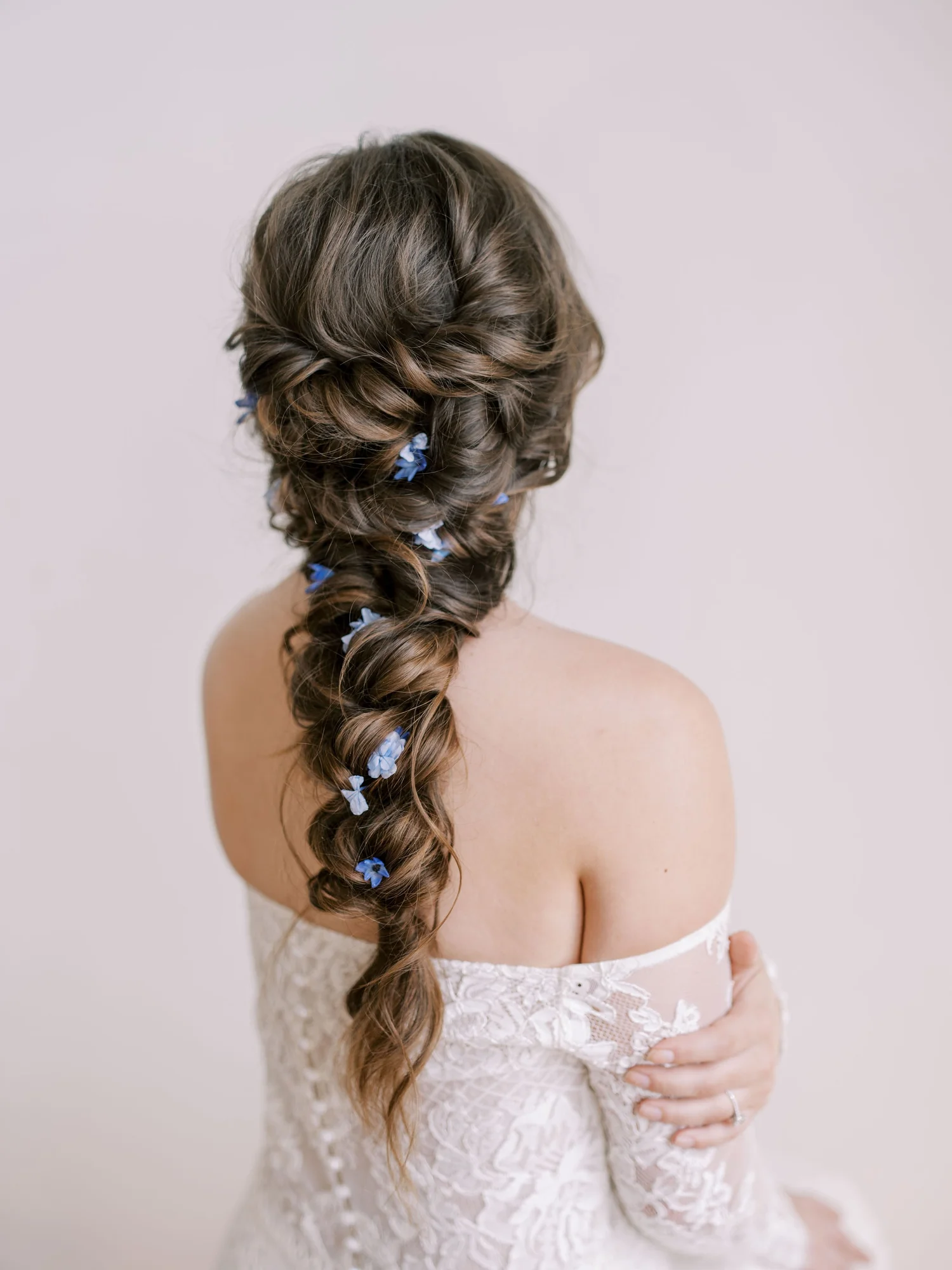 Bridal - braided hair with flowers